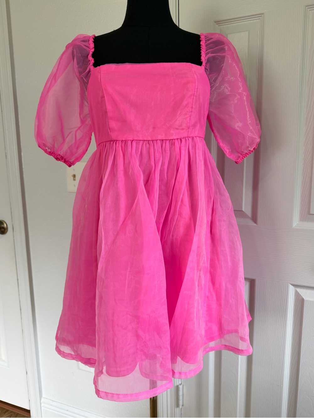 Barbiecore Pink Babydoll Dress Puff Coquette Fairycore Princess S Costume